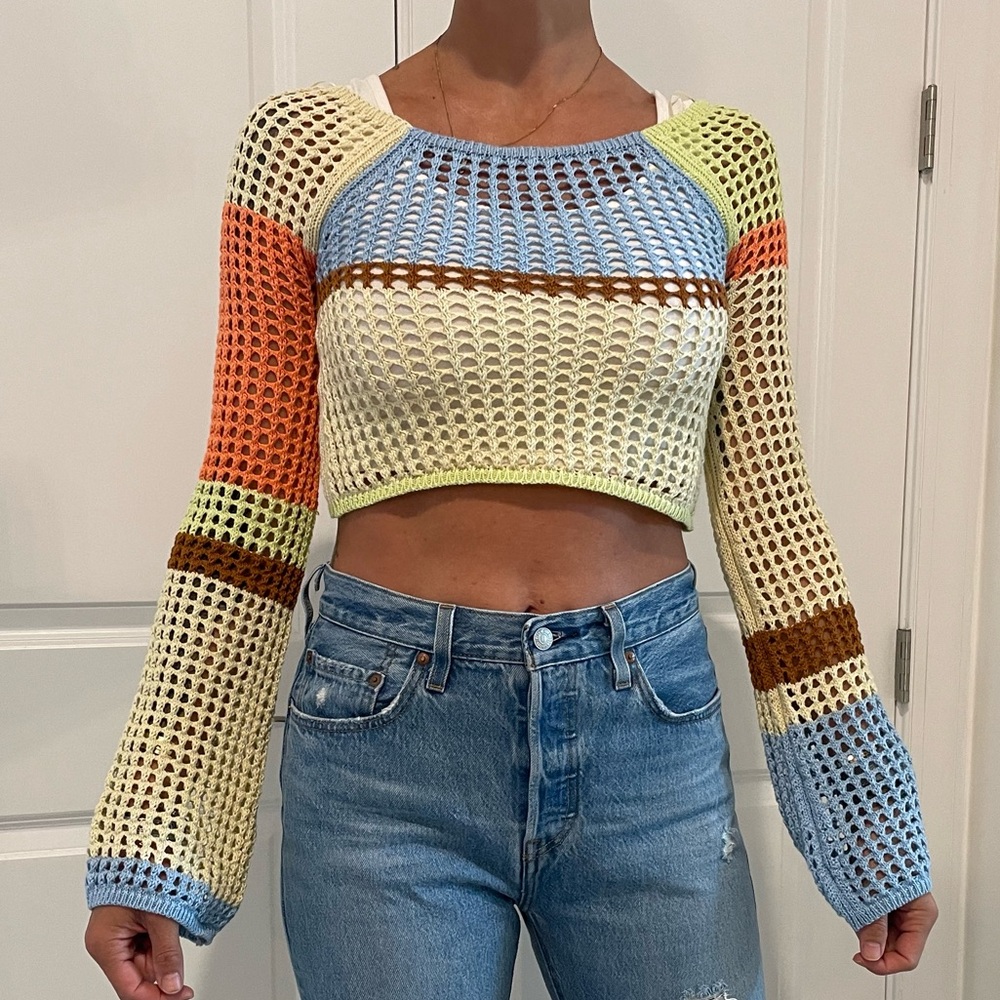 Urban Outfitters NEVER WORN crocheted sweater.